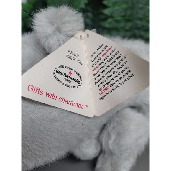 Vtg 1990 Dakin Waylon Whale Stuffed Plush Animal Toy - Picture 7 of 8